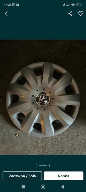 Kołpaki VW 15 cali ORYGINALNE