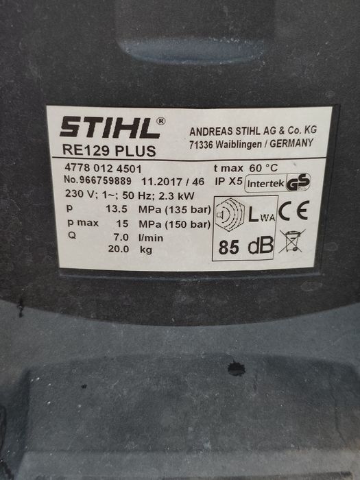 Myjka ciśnieniowa STIHL RE129 PLUS