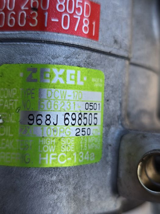 Sprężarka klimatyzacji Audi A4 B5 2000 Rok 1.8B V5 Przebieg 58 tyś km ZEXEL NR 968J 698505