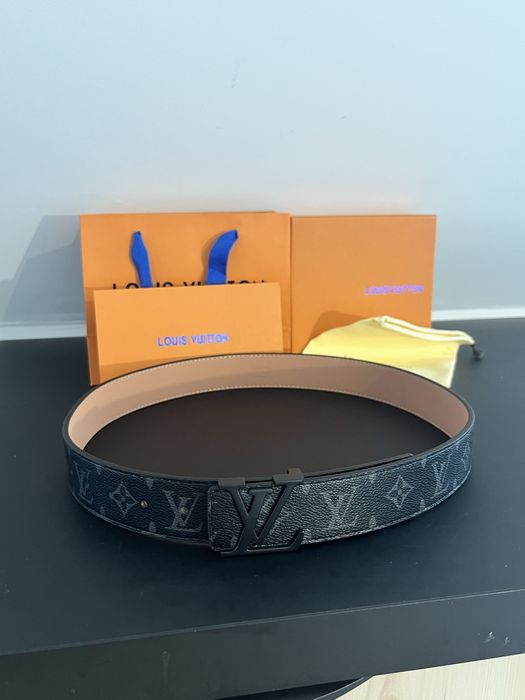 Pasek LV Initiales 40mm Monogram Eclipse | Nowy 110 cm