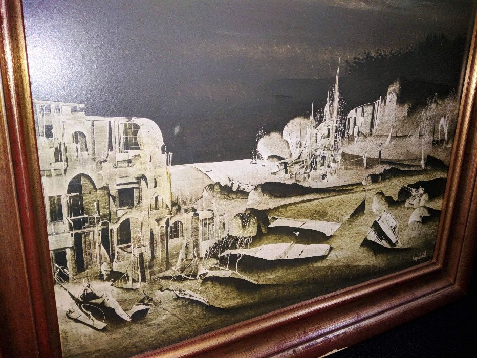 Quadro Óleo Sobre Madeira Lugris Vadillo 4