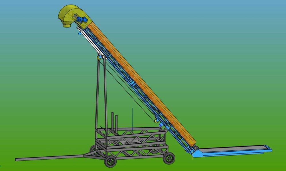 Разгрузчик вагонов ленточный для щебня, песка от 180 тон в час