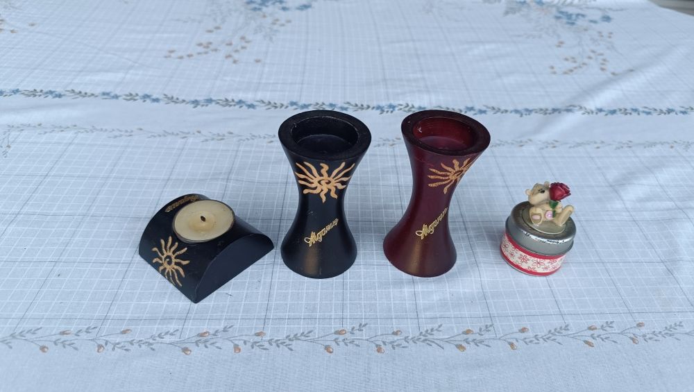 Suporte para velas , madeira Original
