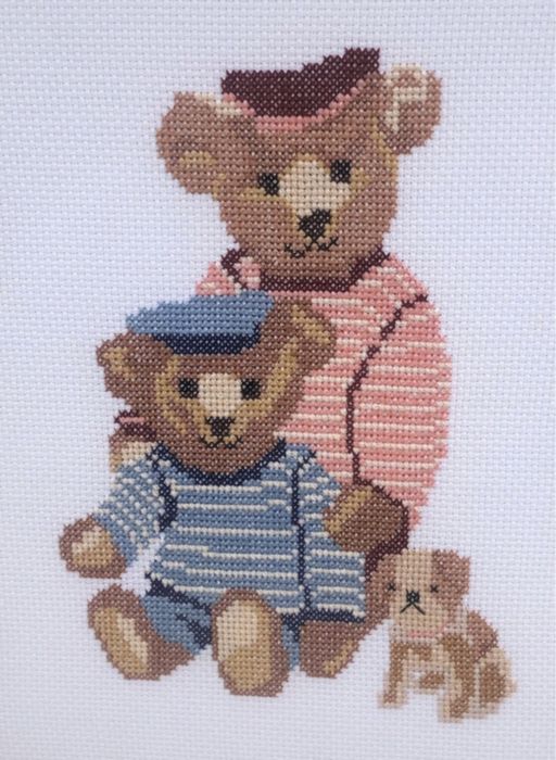 Quadro de ponto de cruz feito à mão