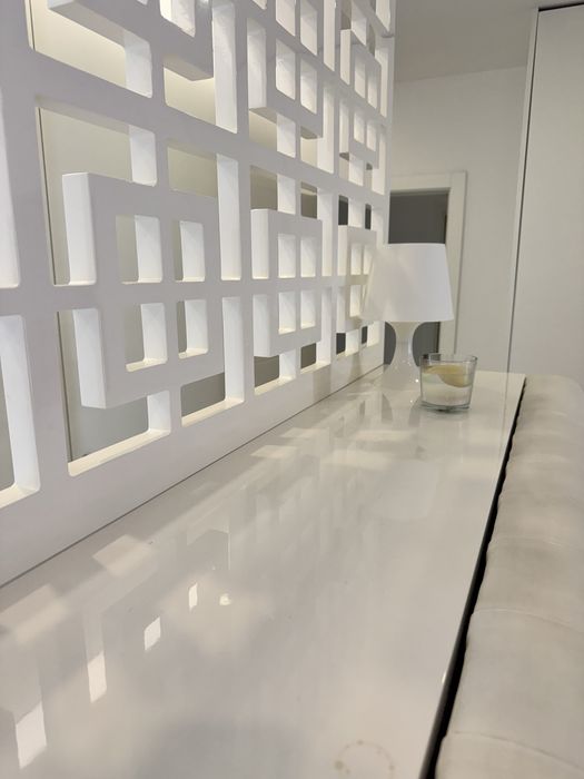 Painel decorativo divisória Interdesign lacado branco