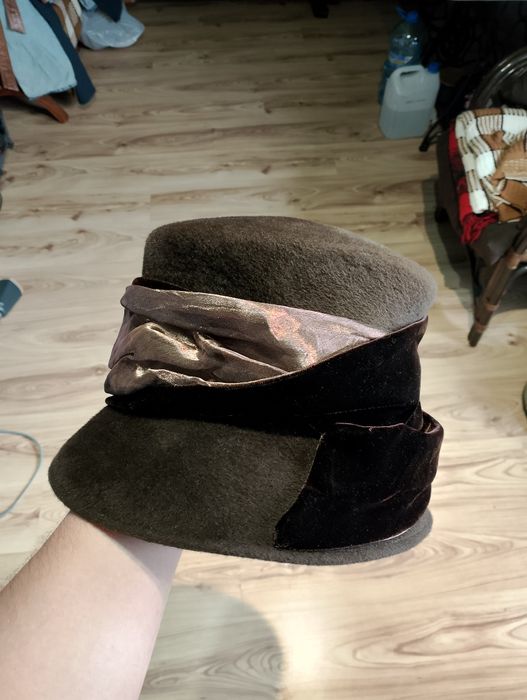 Brązowy Damski Kapelusz Z Futra Królika Peter Bettley