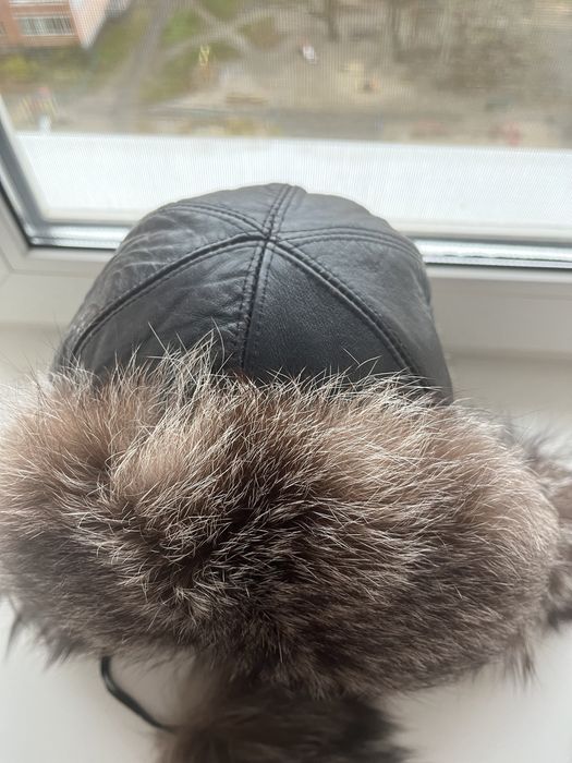 Шапка ушанка чернобурка