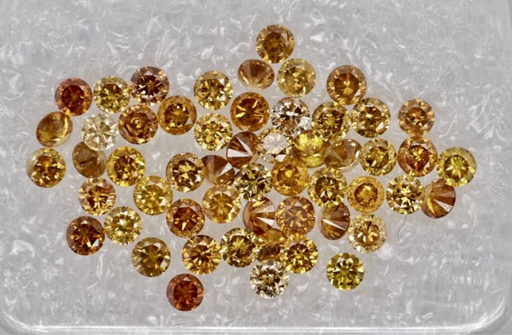 54 diamantes 1.06ct Mix Yellow Orange SI-I