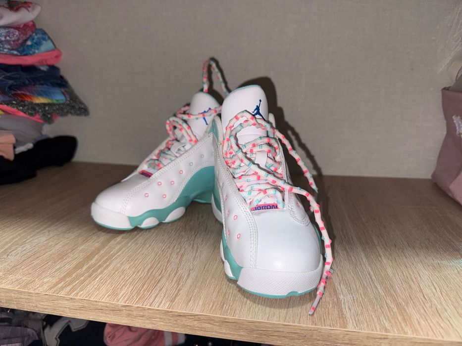 Нові кросівки Air Jordan 13 Retro (PS) Aurora Green — Оригінал, устілка 19 см