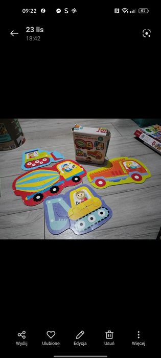 Zabawki piesek + puzzle