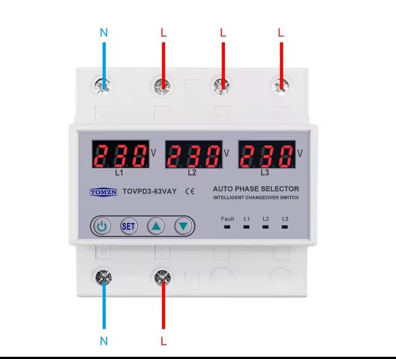 Автоматичний перемикач фаз, реле захисту