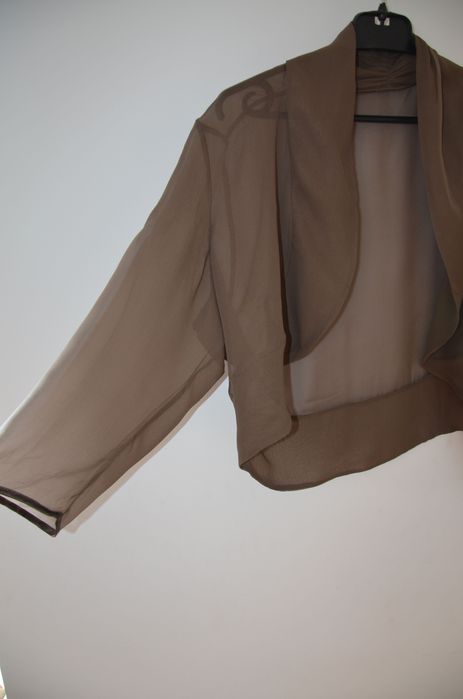 narzutka/bolerko 100% Silk  r. 44/46 brąz