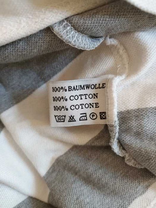 Biała szara koszulka polo w paski Abrams rozmiar XXL