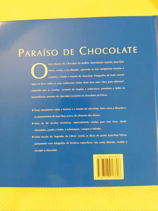 Paraíso de chocolate, de Jean Paul Hévin NOVO - Sugestão de Natal