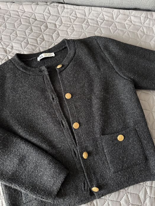 графітовий кардиган Zara