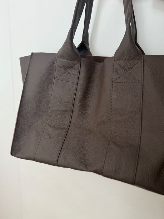 Nowa skórzana torba / torebka - czekoladowa - Le Collet