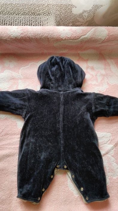 Теплый детский двусторонний комбинезон