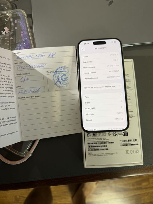 Apple IPhone 14 pro 256 gb gold