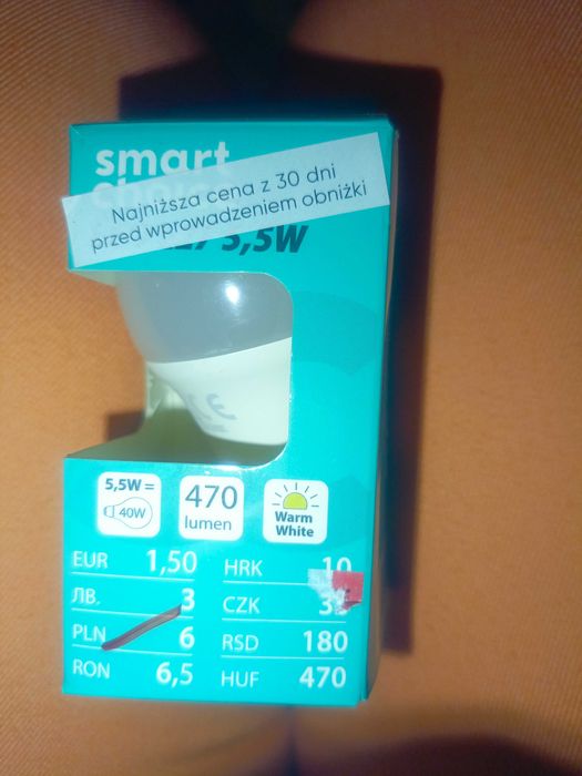 3 szt: żarówki 8.8W=60 cool white, 5.5W=40W warm white, 5W=60w