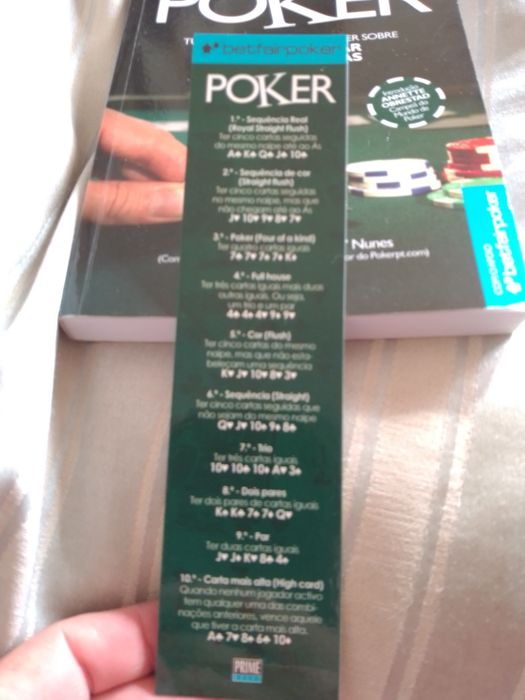 Poker-Sergio Lopes/Paulo Calado-1edicao/dedicatoria do autor com um separador da fair poker incluído estado M.Bom - 15E - Cadeira Segurança50E Desde2E