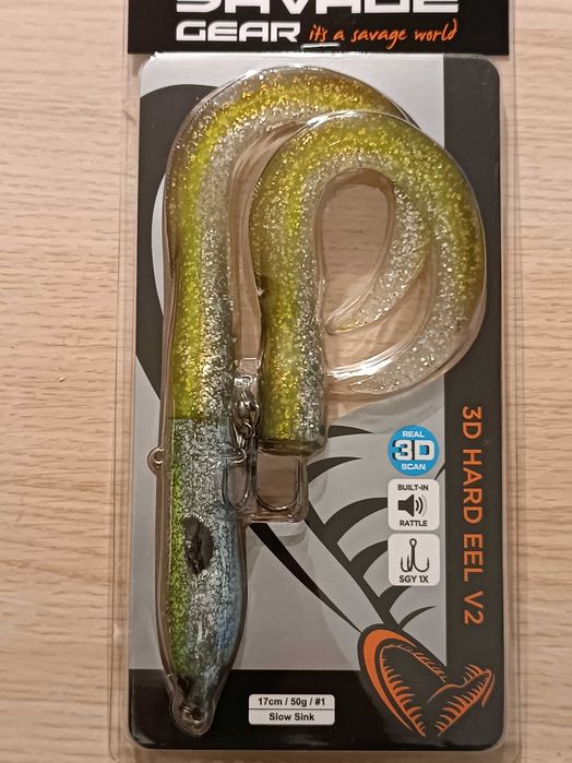 Savage Gear 3D Hard Eel (green sliver ayu )