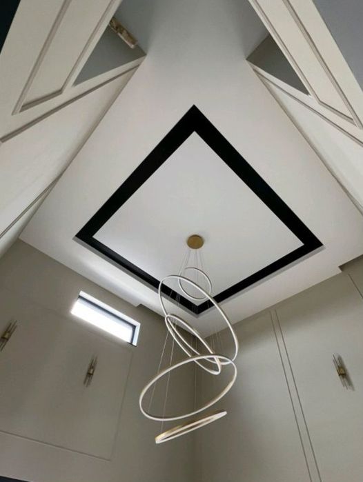 Nowoczesne sufity napinane światło LED i design