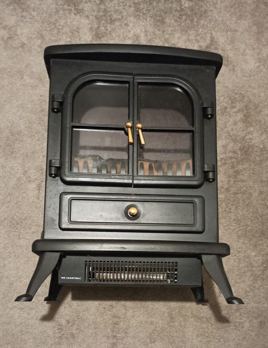 Wolnostojący Kominek Elektryczny Imitacja Ognia Termostat 2 Tryby Mocy