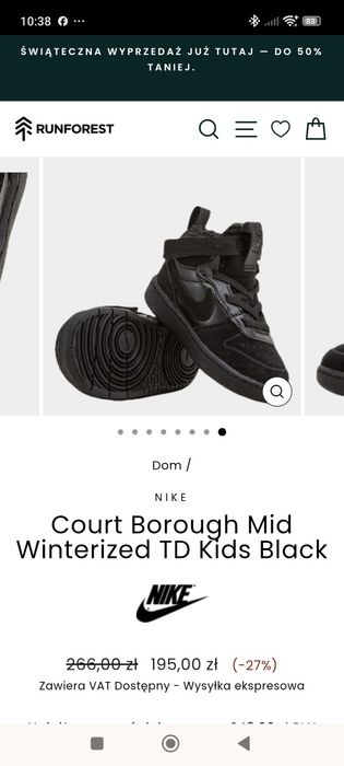 Buty zimowe Nike NOWE roz.25