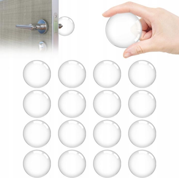 Odbojnik Odbój Ścienny Klamki Drzwi Samoprzylepny Duży 4cm