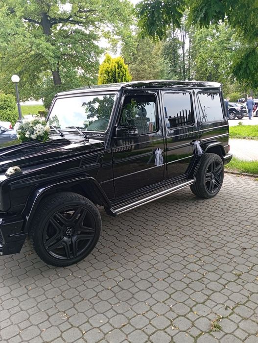 Auto samochód na ślub wesele Mercedes G klasa galenda wynajem