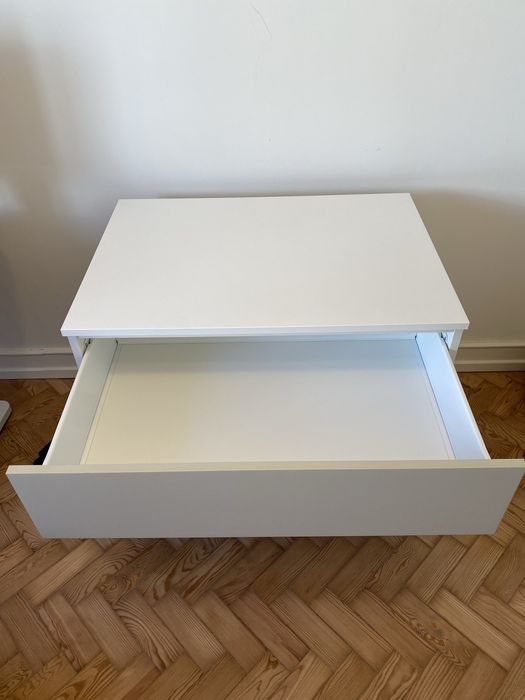 Comoda 3 gavetas cinza/branca