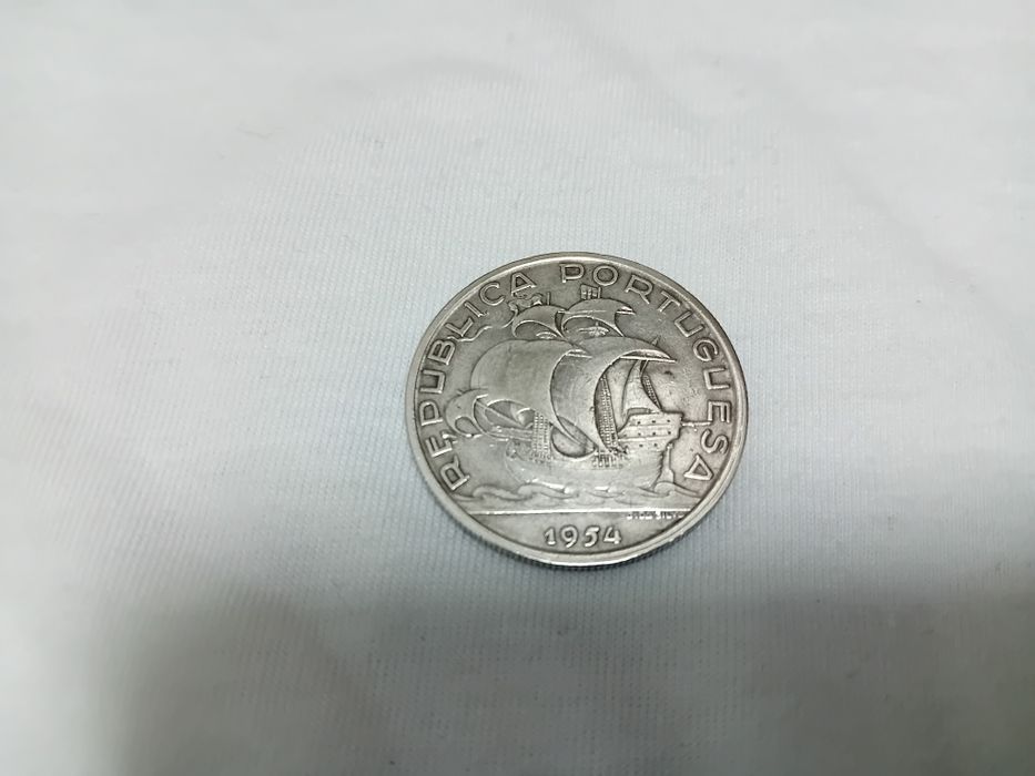Moeda 10 Escudos 1954 Prata