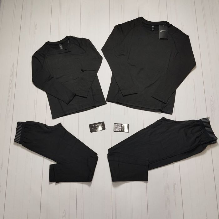 Термо-костюм чорний на мікрофлісі для тренувань