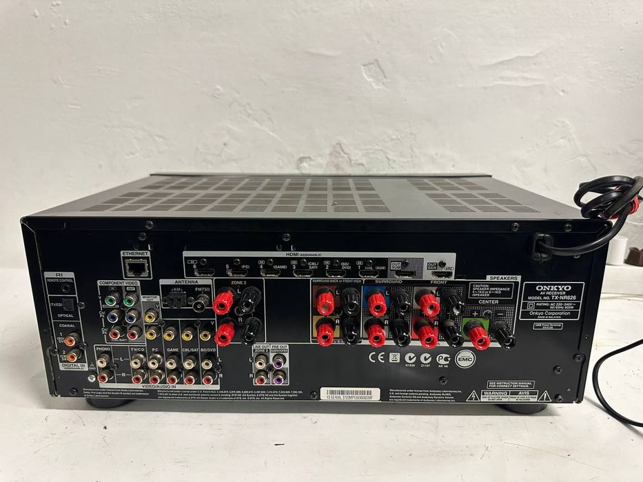Amplituner kina domowego Onkyo TX-NR626 | 7.2 | HDMI 4K | Wi-Fi | Bluetooth | Dolby TrueHD | DTS-HD Master Audio | Audyssey | WRAT