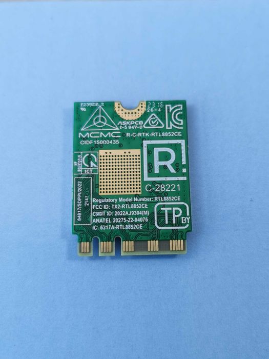 Realtek WiFi 6E + BT 5.4 (6Ghz, 160Mhz) - RTL8852ce