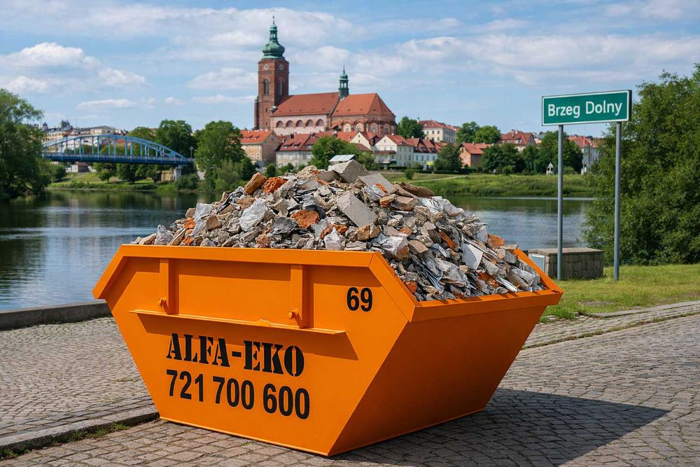 Kontener na gruz Brzeg Dolny – wywóz gruzu i odpadów | szybki termin