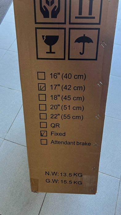 Cadeira de Rodas de Trânsito em Alumínio – Como Nova