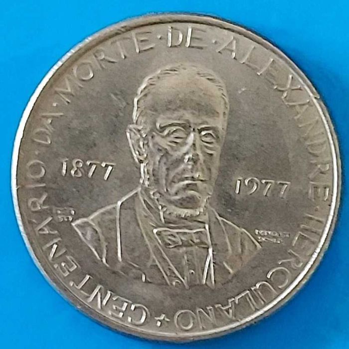 5$00 de 1977 Republica Portuguesa Alexandre Herculano