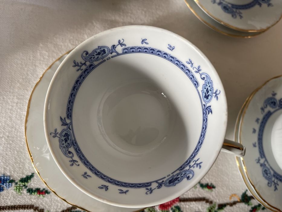 Vista Alegre Margão azul -serviço de chá