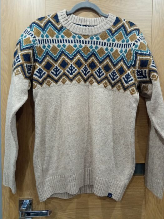 Naturalny z wełną sweterek Meski rozmiar S \M FAT Face