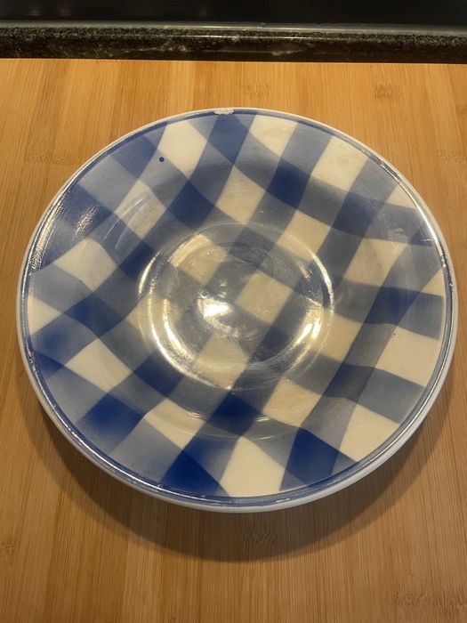 Prato fundo grande quadrados Louças de sacavem