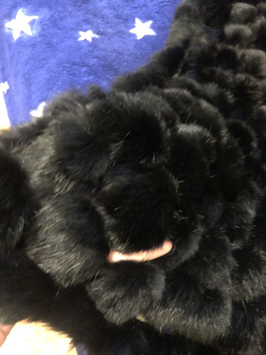 Шаль мех черная