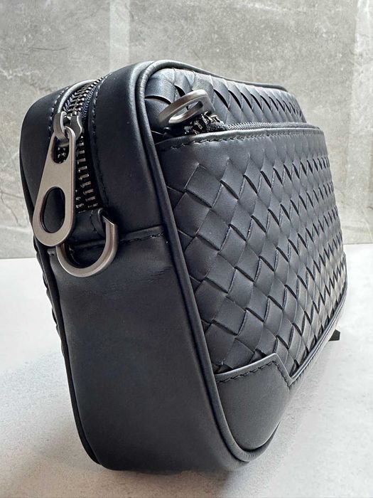 Шкіряна сумка Bottega Veneta Кросбоді Чорна / Сумка Боттега Венета
