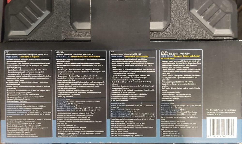 Aparafusadora Parkside 20v performance (nova + garantia)