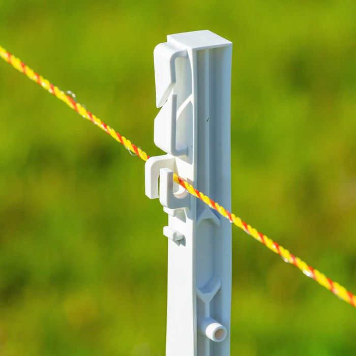 Palik ogrodzeniowy z polipropylenu 105 cm, biały podwójna stopka 20 sztuk