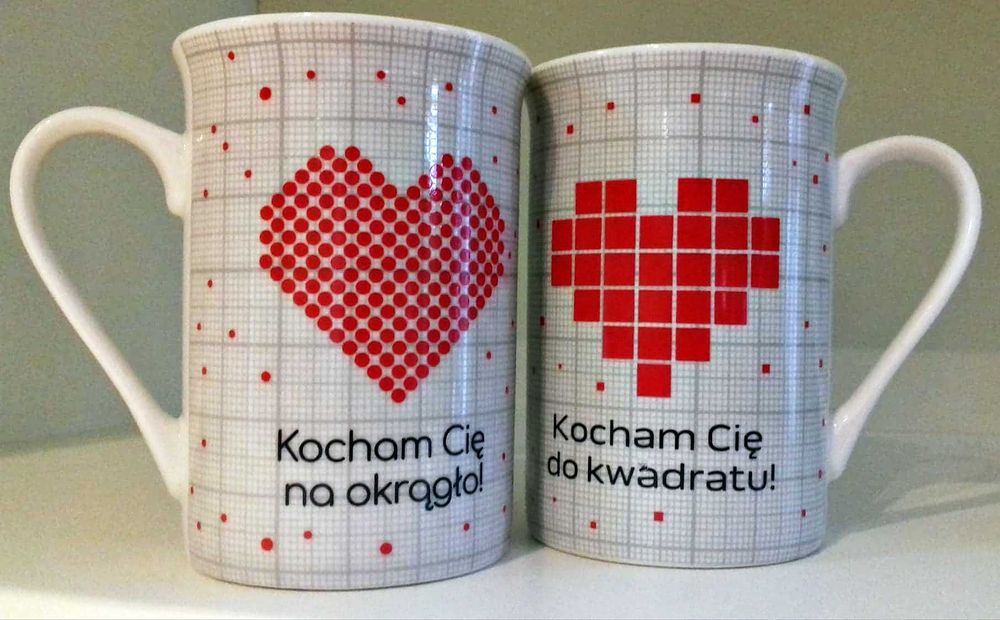 komplet 2 kubków 290 ml dla zakochanych par