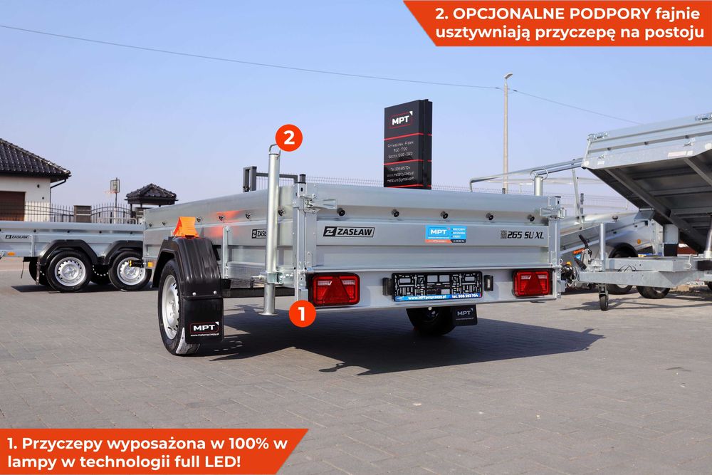 Przyczepa towarowa 265SU XL przyczepka zasław XL 265 x 147 QUADA quady