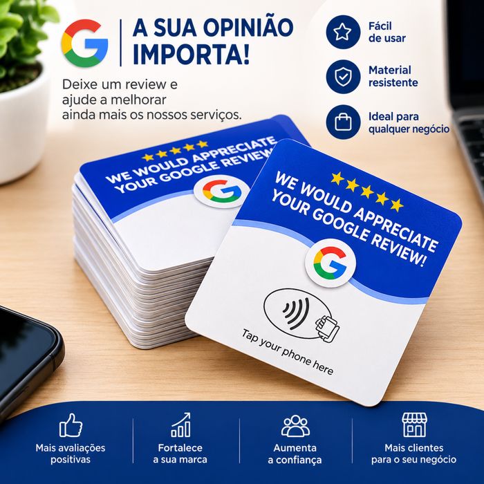 Cartão NFC Google Reviews