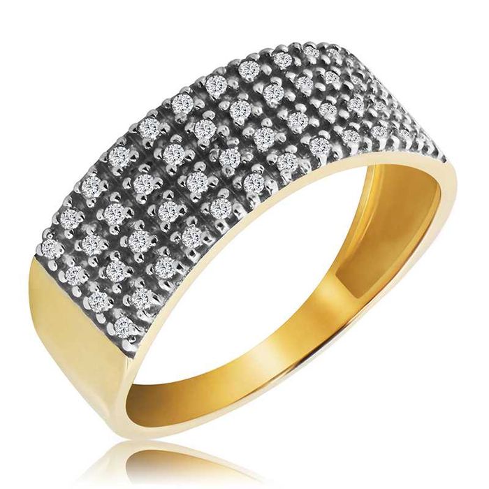 Złoty Pierścionek z Diamentem Naturalny   0.24 ct