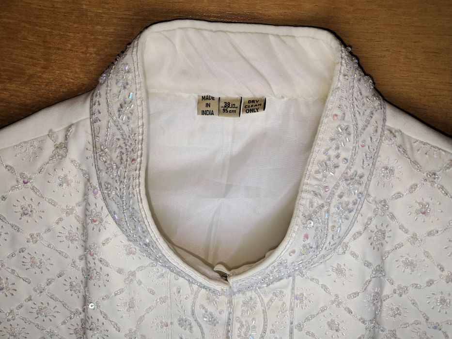 Мужской шервани удлиненный пиджак вышетый бисером 38 м 46